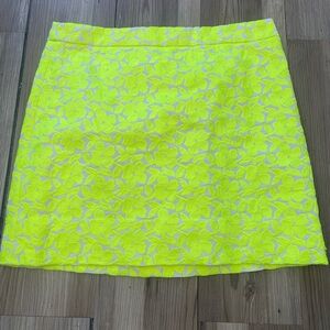 J. Crew Neon Floral Embroidered Mini Skirt